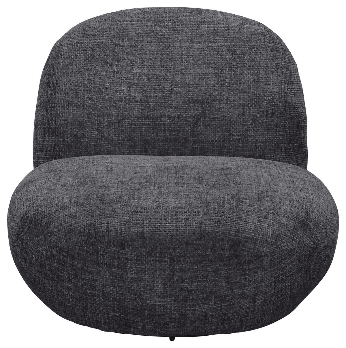 SESSEL in Webstoff Anthrazit  - Anthrazit/Schwarz, MODERN, Textil/Metall (85/70/99cm) - MID.YOU