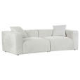 BIGSOFA Chenille Creme  - Creme/Schwarz, MODERN, Kunststoff/Textil (228/66/111cm) - Carryhome