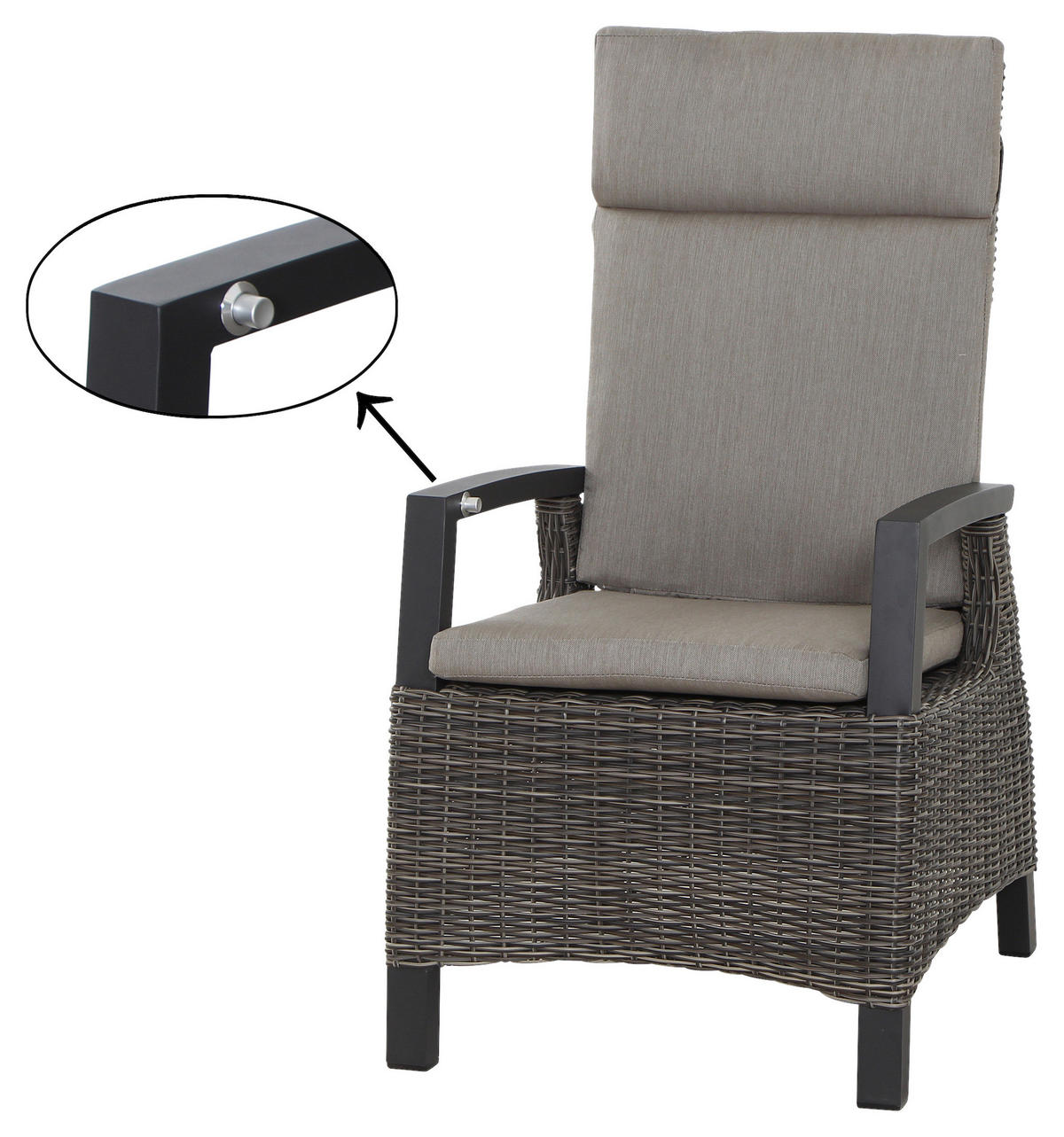 LOUNGEGARNITUR 4-teilig   72/103/160 cm Aluminium  - Grau, Basics, Keramik/Kunststoff (72/103/160cm) - Siena Garden