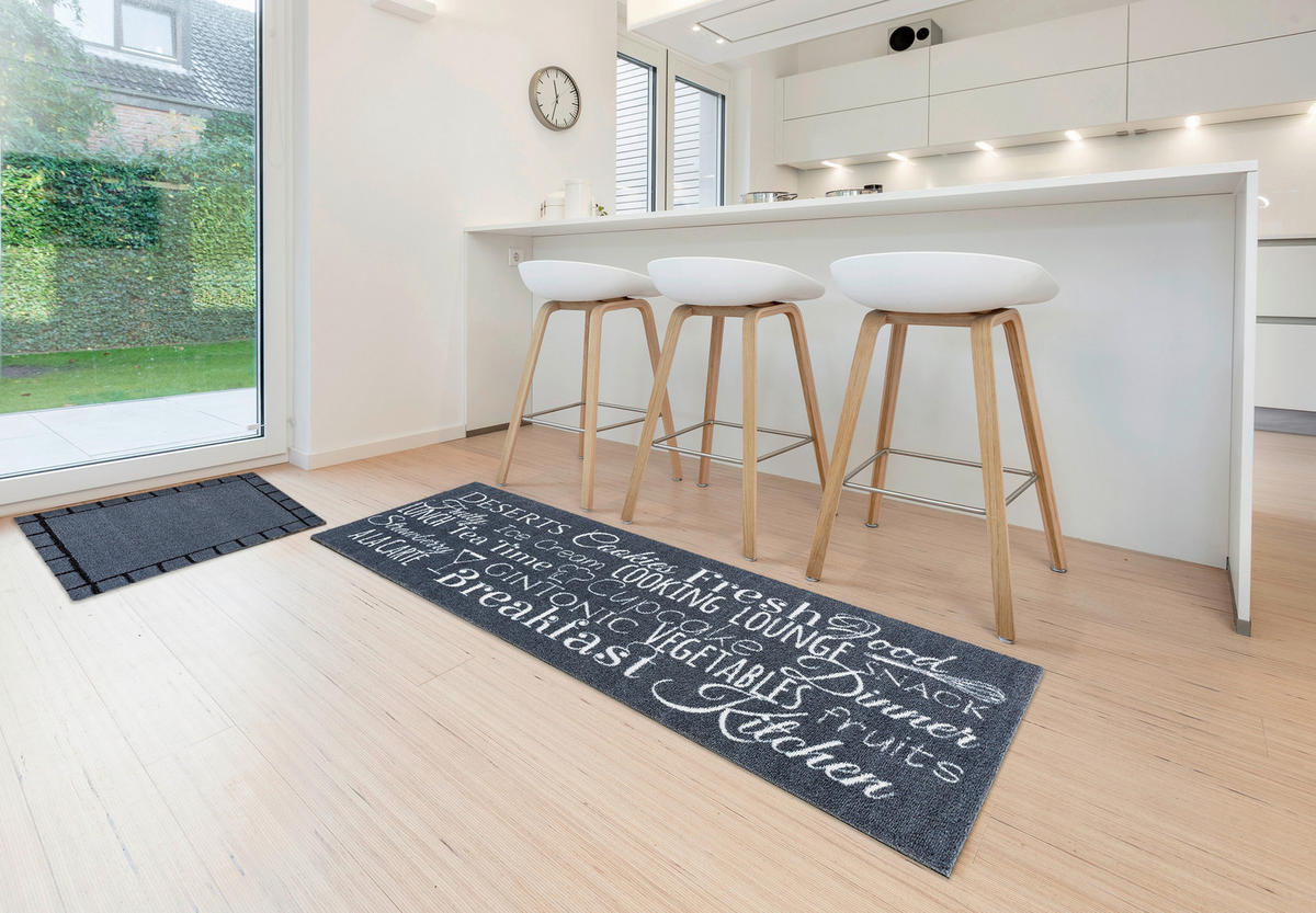 KÜCHENLÄUFER 50/150 cm Miabella Grau, Weiß  - Weiß/Grau, Design, Textil (50/150cm) - Esposa