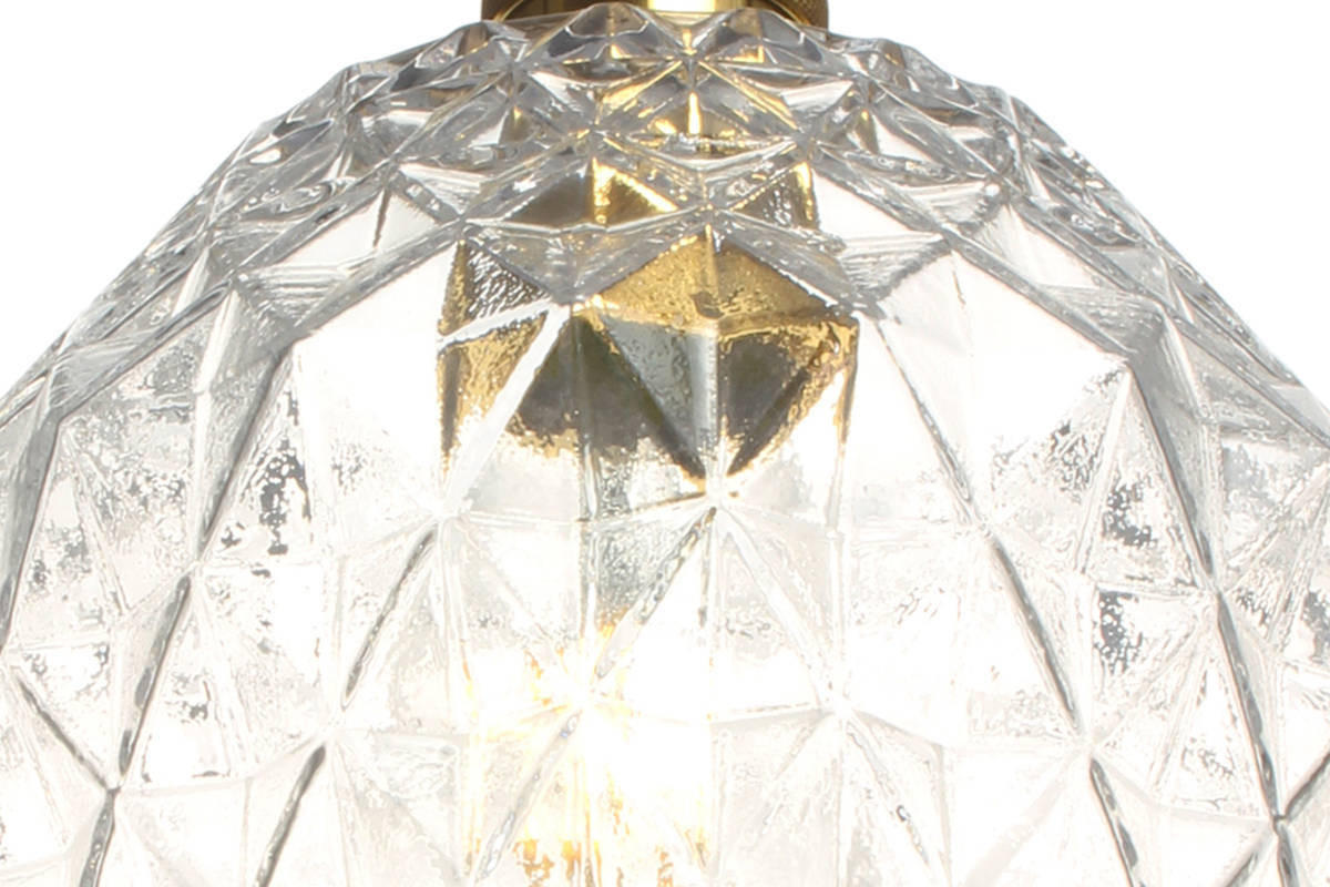 HÄNGELEUCHTE  20/27/20 cm   - Klar/Goldfarben, Trend, Glas (20/27/20cm) - Kayoom