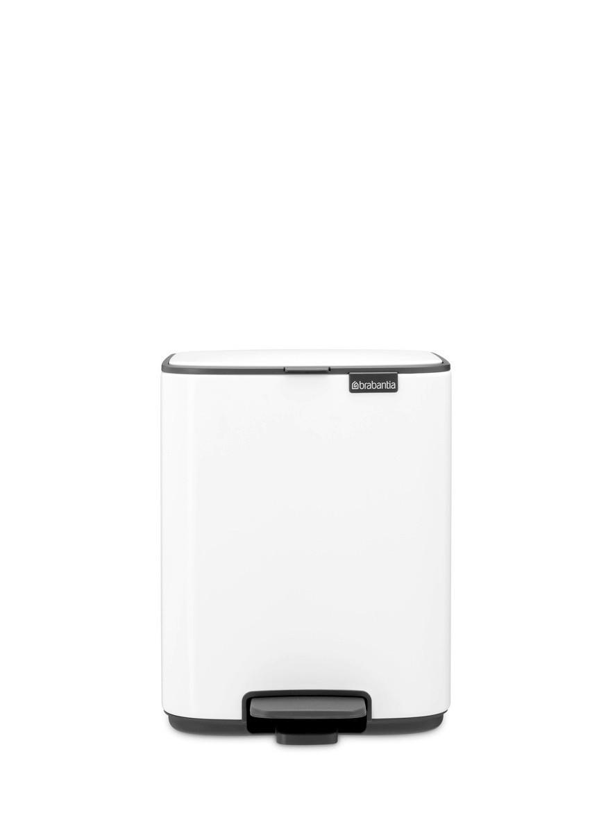 TRETEIMER Metall   - Weiss/Anthrazit, Basics, Kunststoff/Metall (24,2/31/24,2cm) - Brabantia