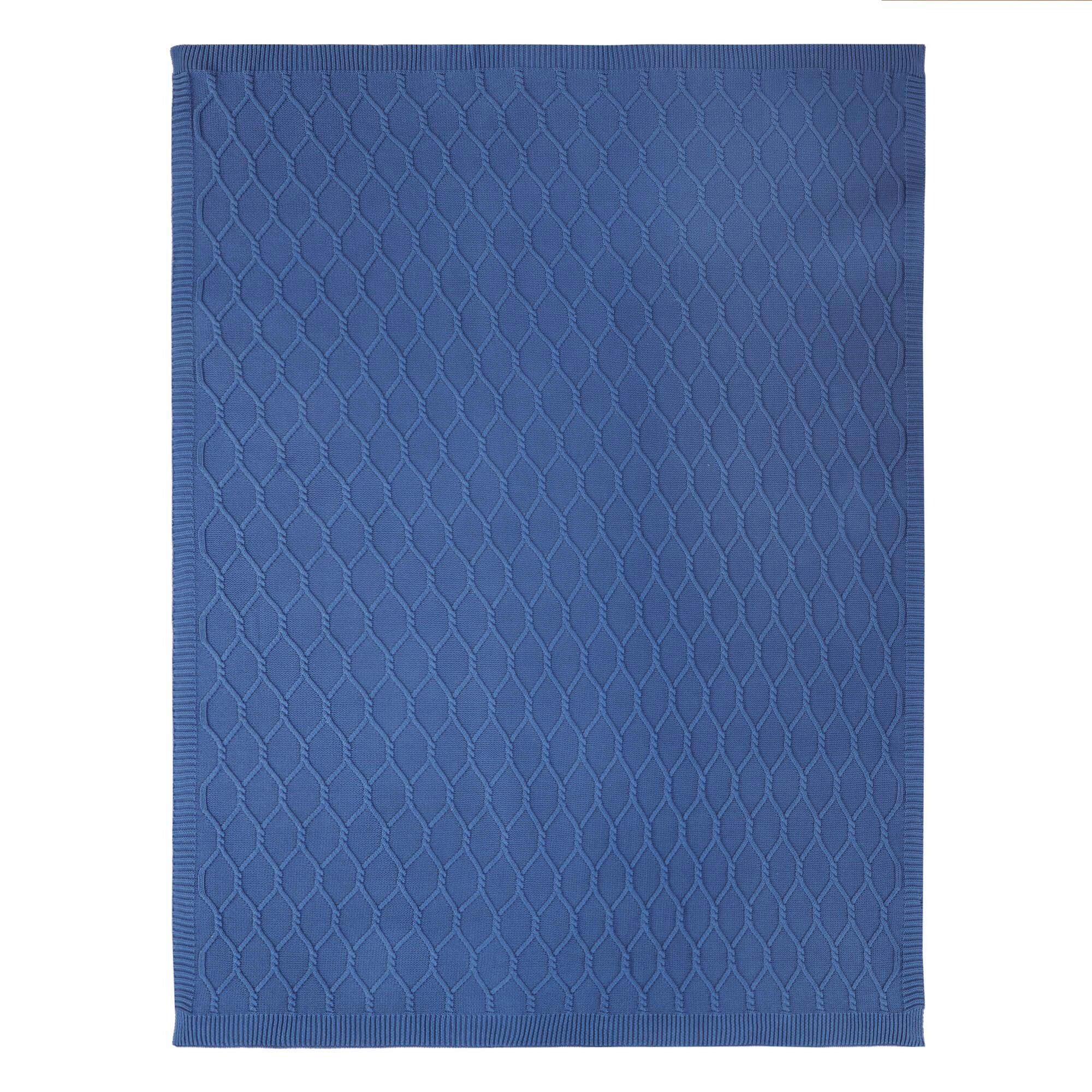 WOHNDECKE Cable 130/170 cm  - Blau, Basics, Textil (130/170cm) - Tommy Hilfiger