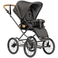 KINDERWAGEN Ida  - Anthrazit/Graphitfarben, Basics, Textil/Metall (62/110/110cm) - Naturkind