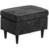 HOCKER Webstoff Schwarz  - Schwarz, KONVENTIONELL, Holz/Textil (63/43/42cm) - MID.YOU