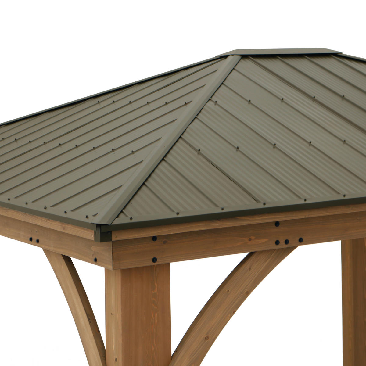 PAVILLON 427/317,5/365 cm  - Bronzefarben/Mokka, Basics, Holz/Metall (427/317,5/365cm) - Ambia Garden