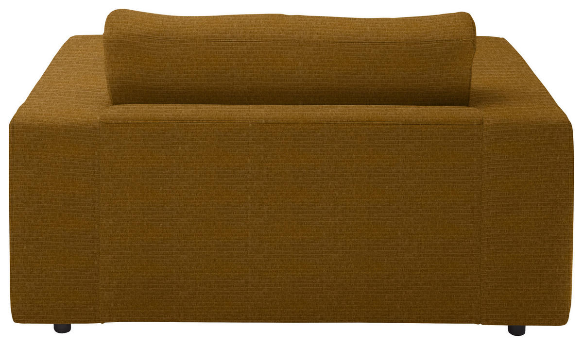 XXL-SESSEL in Chenille Hellgrün, Senfgelb  - Senfgelb/Schwarz, Design, Kunststoff/Textil (150/86/170cm) - Lomoco