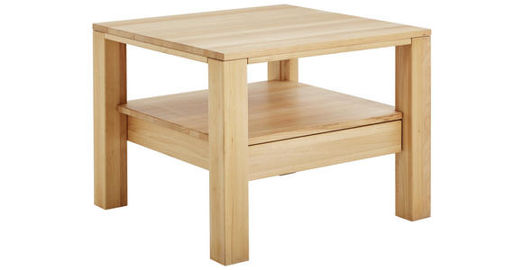 COUCHTISCH Wildeiche massiv quadratisch Eichefarben - Eichefarben, Natur, Holz (75/75/58cm) - Linea Natura