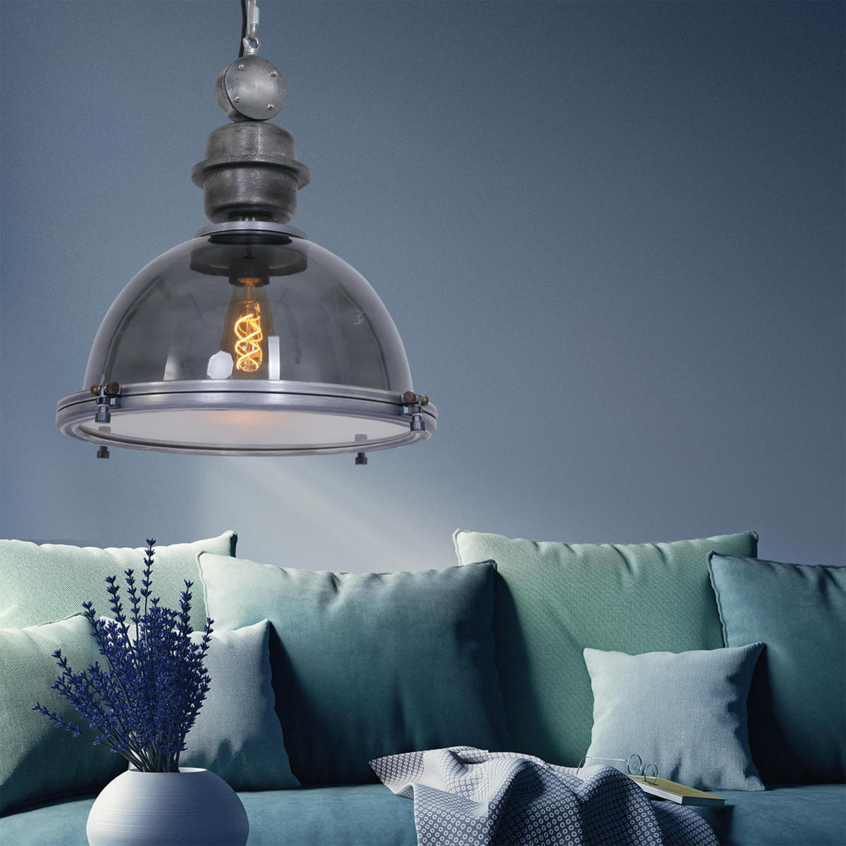 PENDELLEUCHTE  42/145/42 cm   - Trend, Glas/Metall (42/145/42cm)