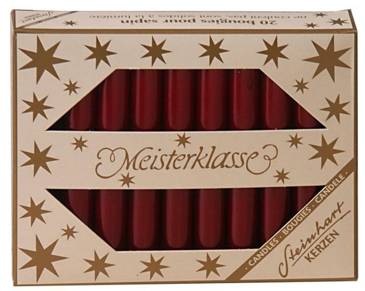 CHRISTBAUMKERZE  - Dunkelrot, Basics (10cm)