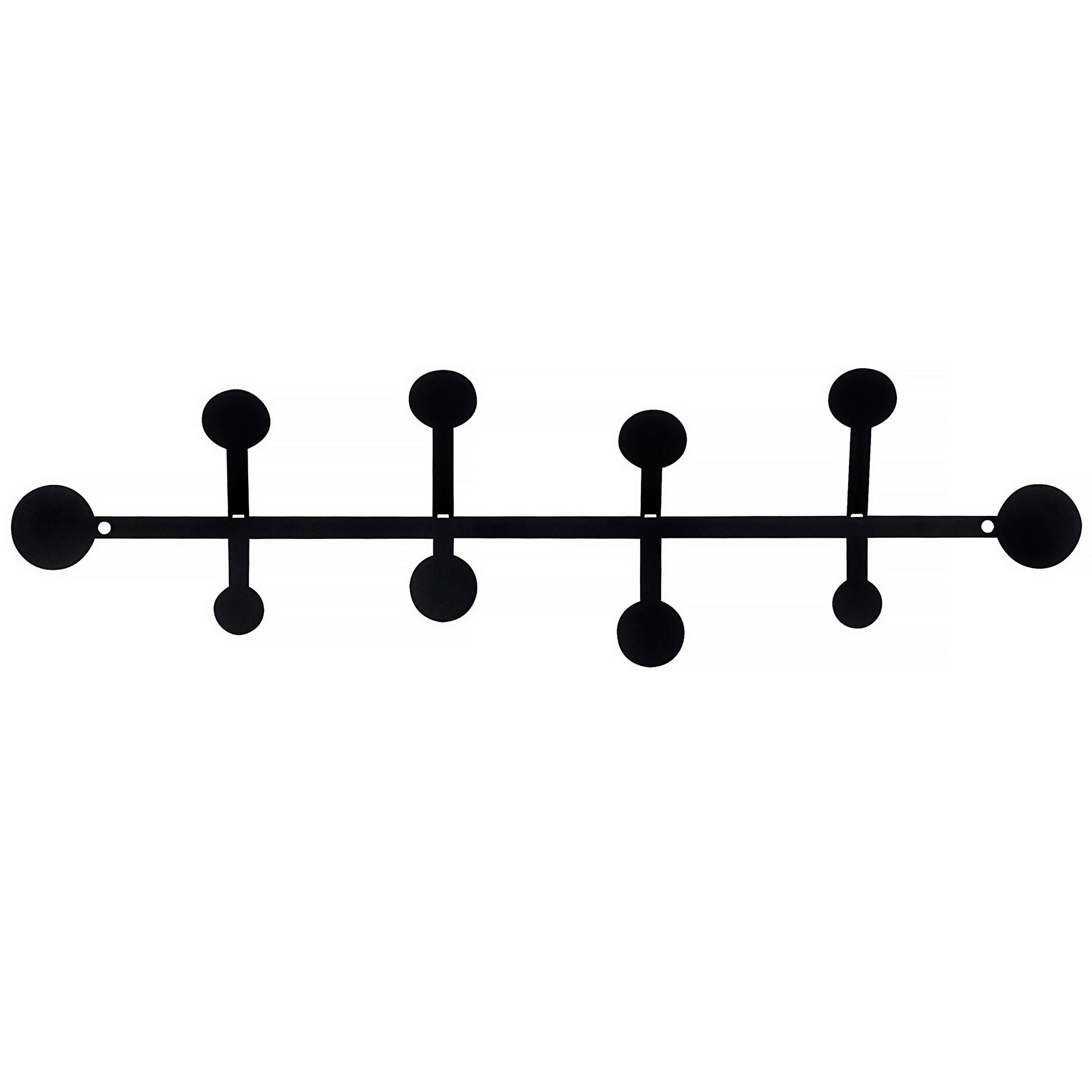 WANDGARDEROBE - Schwarz, Basics, Metall (70/22cm)