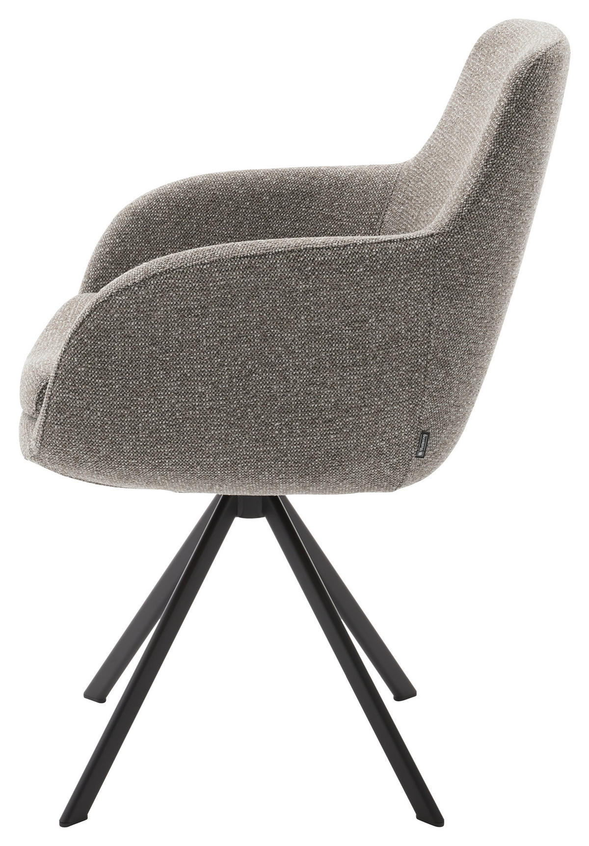 ARMLEHNSTUHL  in Eisen Webstoff  - Taupe/Schwarz, Design, Textil/Metall (62/86/66cm) - Musterring