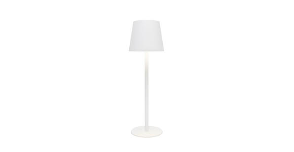 AKKU-TISCHLEUCHTE 11,5/36 cm - Weiß, Design, Kunststoff/Metall (11,5/36cm) - Novel