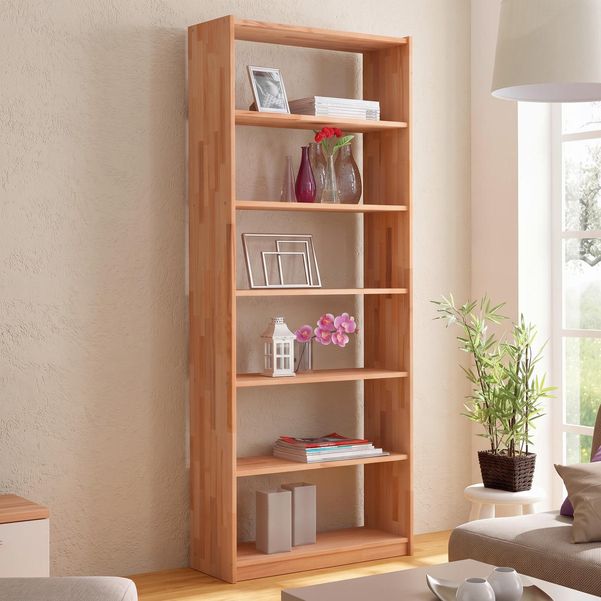 REGAL 80/214/31 cm barve bukve  - barve bukve, Basics, les (80/214/31cm) - Livetastic