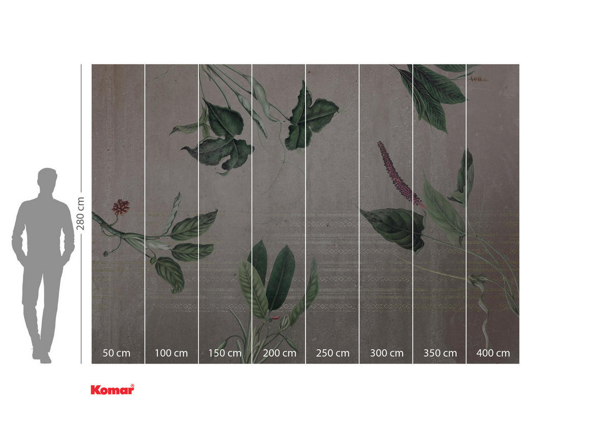 FOTOTAPETE - Rot/Grau, Trend, Papier (400/280cm) - Komar