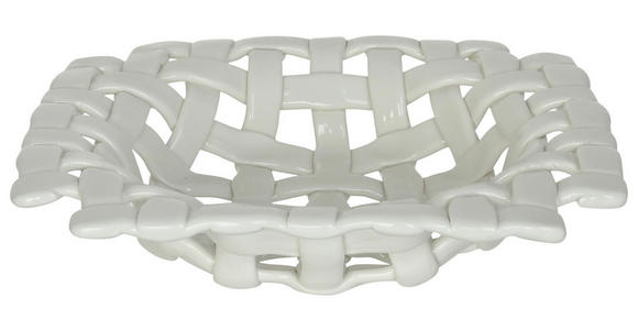 DEKOSCHALE - Weiß, Design, Keramik (21/21/3cm) - Ambia Home