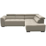 ECKSOFA in Feincord Beige  284/205 cm  - Beige/Schwarz, Design, Kunststoff/Textil (284/205cm) - Xora