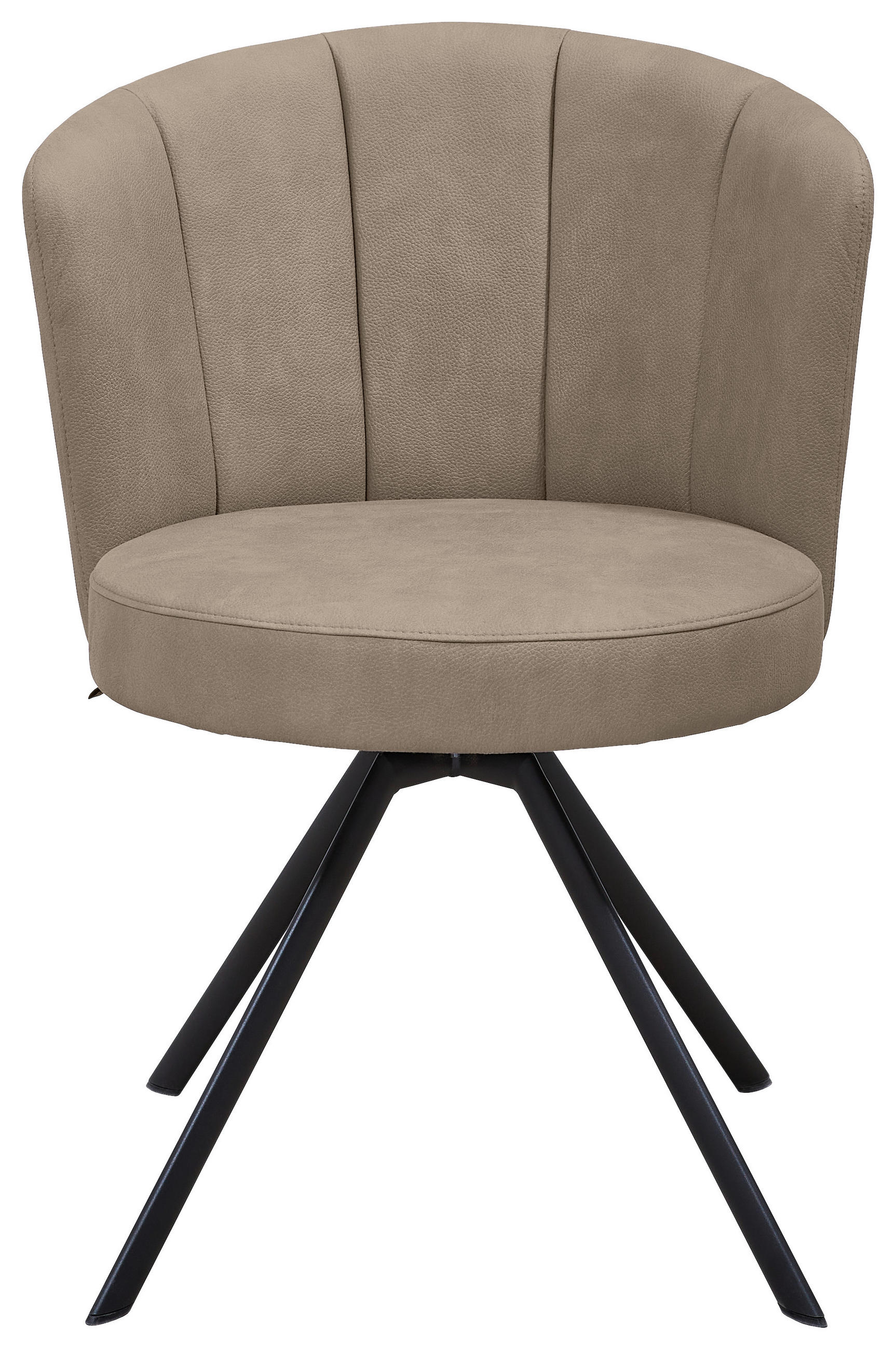 STUHL  in Stahl Mikrofaser Metall, Textil  - Fango/Anthrazit, Design, Textil/Metall (62/83/64cm) - Venjakob