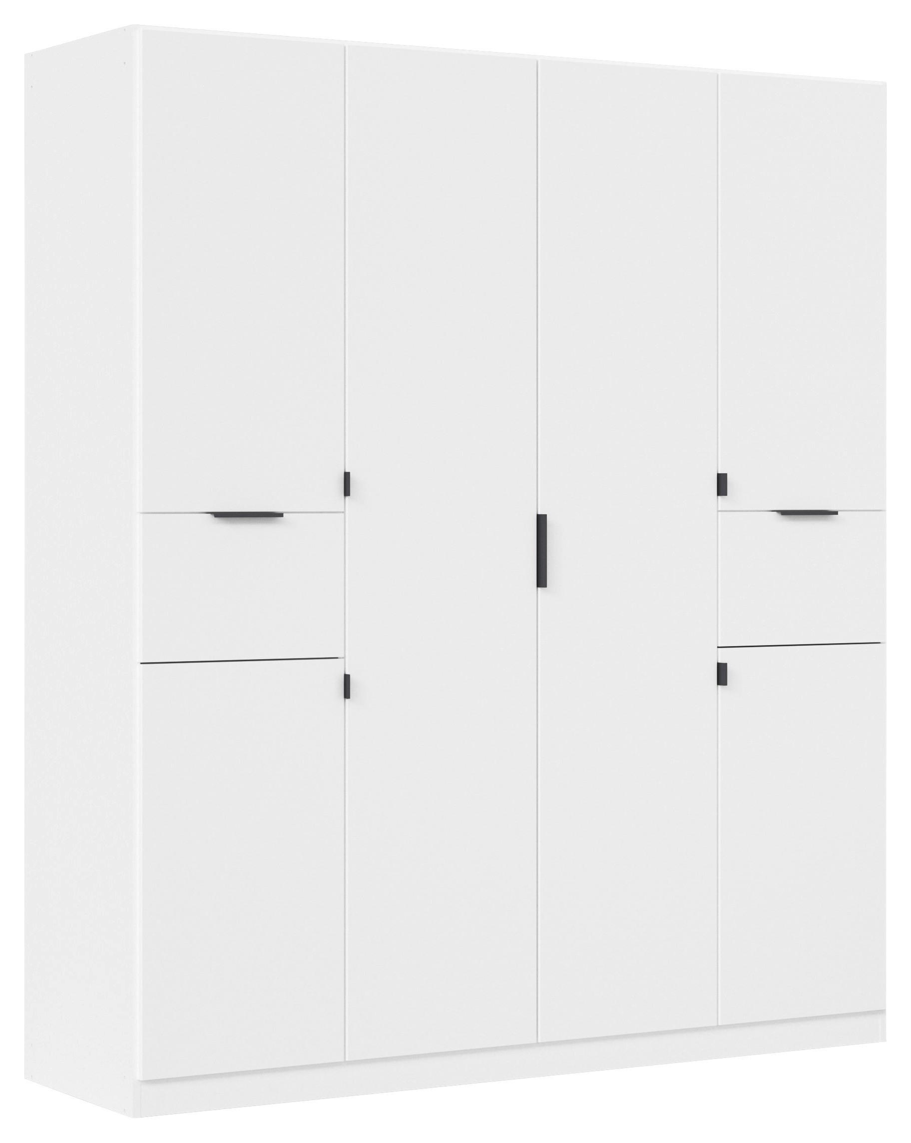 DREHTÜRENSCHRANK in - Weiss/Grau, Modern, Holzwerkstoff/Metall (181/210/54cm) - Rauch Möbel