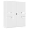 DREHTÜRENSCHRANK in  - Weiss/Grau, Modern, Holzwerkstoff/Metall (181/210/54cm) - Rauch Möbel
