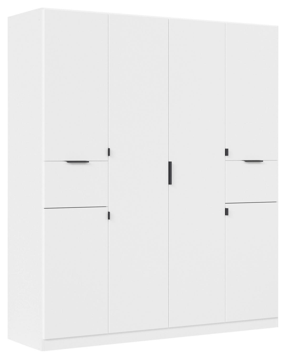 DREHTÜRENSCHRANK in  - Weiss/Grau, Modern, Holzwerkstoff/Metall (181/210/54cm) - Rauch Möbel