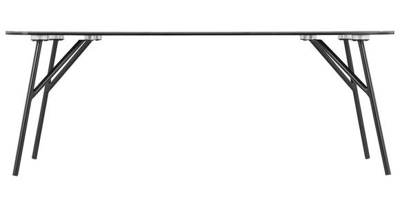 COUCHTISCH in Metall, Glas, Keramik 110/60/40 cm  - Schwarz/Grau, Basics, Glas/Keramik (110/60/40cm) - Xora