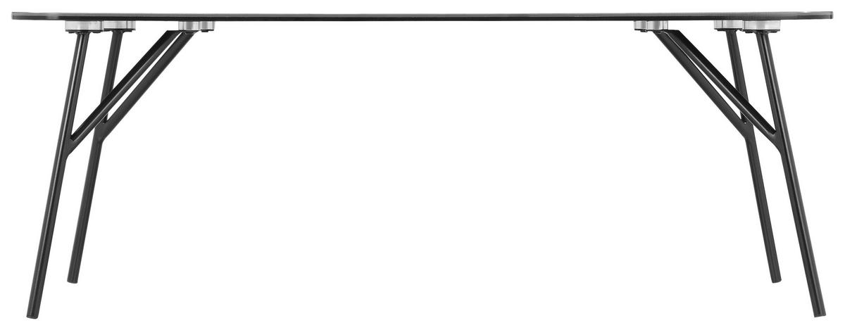 COUCHTISCH Klarglas 110/60/40 cm rechteckig Grau, Schwarz  - Schwarz/Grau, Basics, Glas/Keramik (110/60/40cm) - Xora