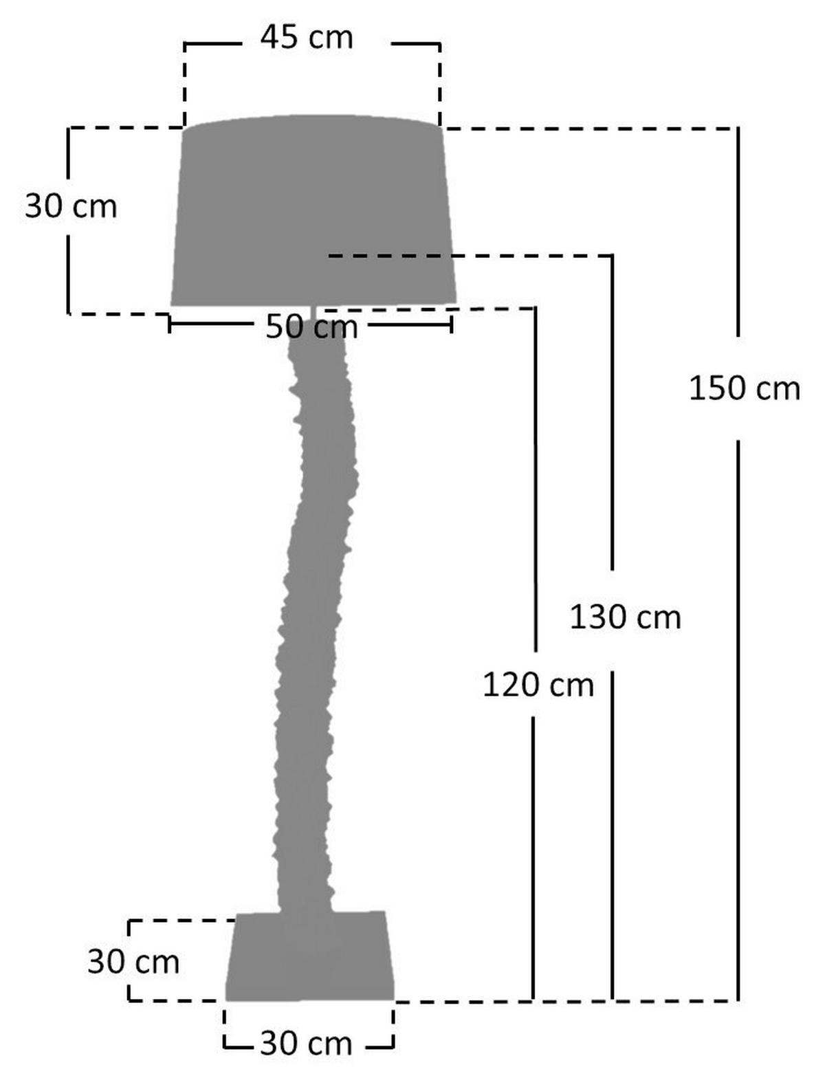 STEHLEUCHTE  30/150/30 cm   - Schwarz/Naturfarben, Design, Holz/Textil (30/150/30cm) - P & B