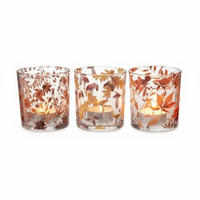 TEELICHTGLAS - Braun/Orange, LIFESTYLE, Glas (7,5/8cm)
