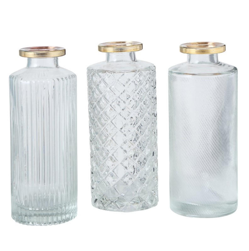 VAS 13 cm  - guldfärgad/transparent, Basics, glas (5/13cm)