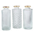 VASE 13 cm  - Transparent/Goldfarben, Trend, Glas (5/13cm) - Ambia Home