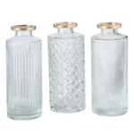 VASE 13 cm  - Transparent/Goldfarben, Trend, Glas (5/13cm) - Ambia Home