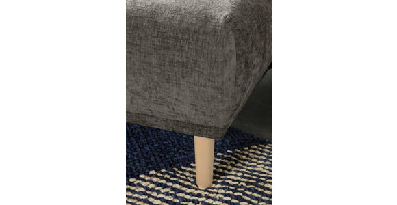 ECKSOFA Dunkelgrau Flachgewebe  - Dunkelgrau/Buchefarben, KONVENTIONELL, Holz/Textil (144/230cm) - Carryhome