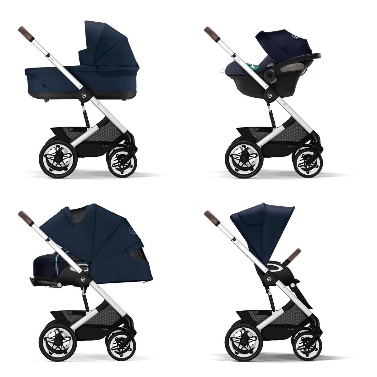 DJEČJA KOLICA  Talos S Lux  - tamno plava/srebrne boje, Basics, tekstil/metal (91/60,5/110cm) - Cybex