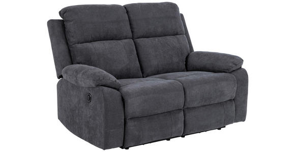 2-SITZER-SOFA Chenille Dunkelgrau  - Dunkelgrau/Schwarz, KONVENTIONELL, Textil/Metall (143,5/98/95cm) - Carryhome