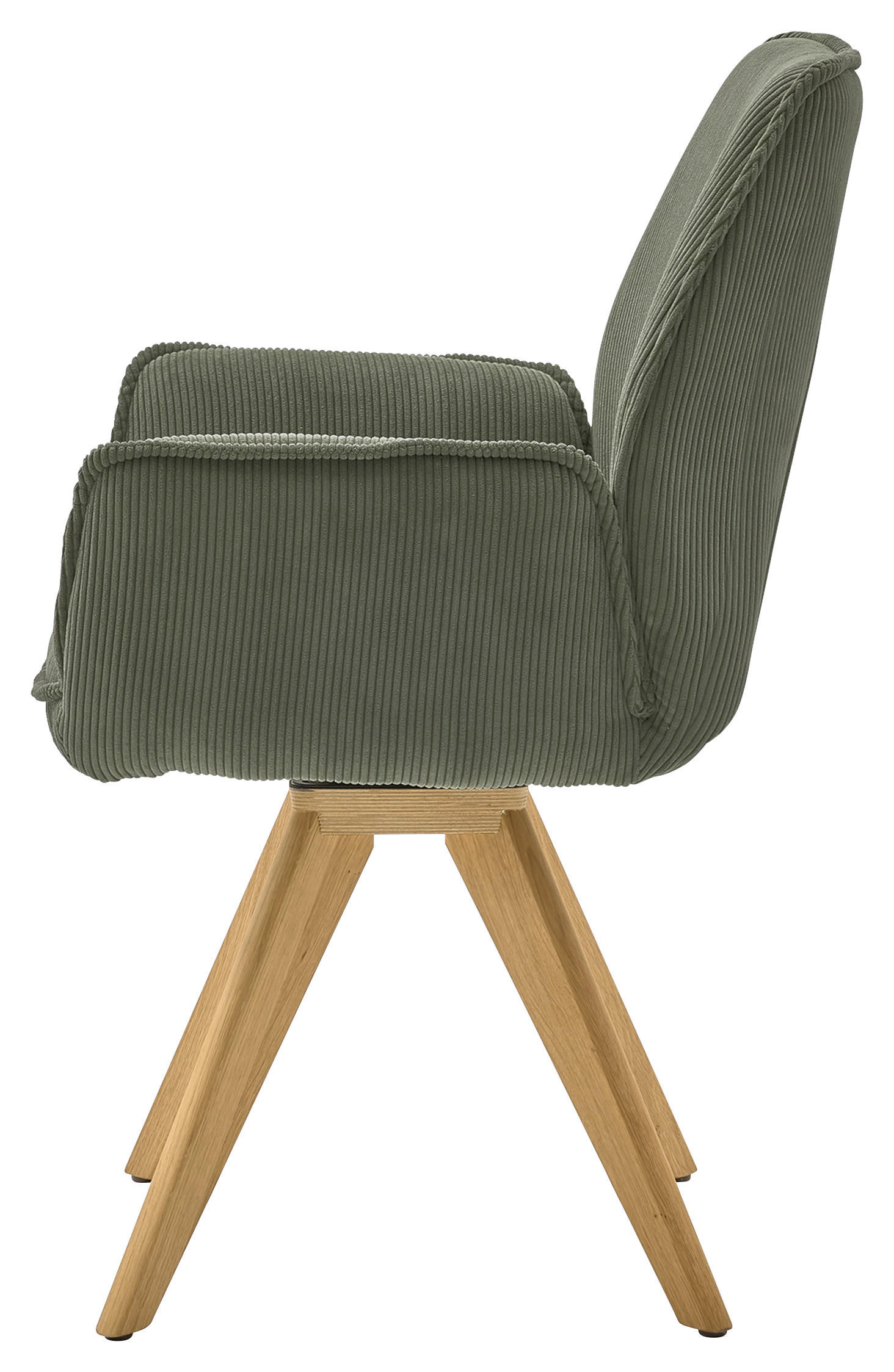 ARMLEHNSTUHL  in Cord  - Wildeiche/Eichefarben, Design, Holz/Textil (63/91/65cm) - Musterring
