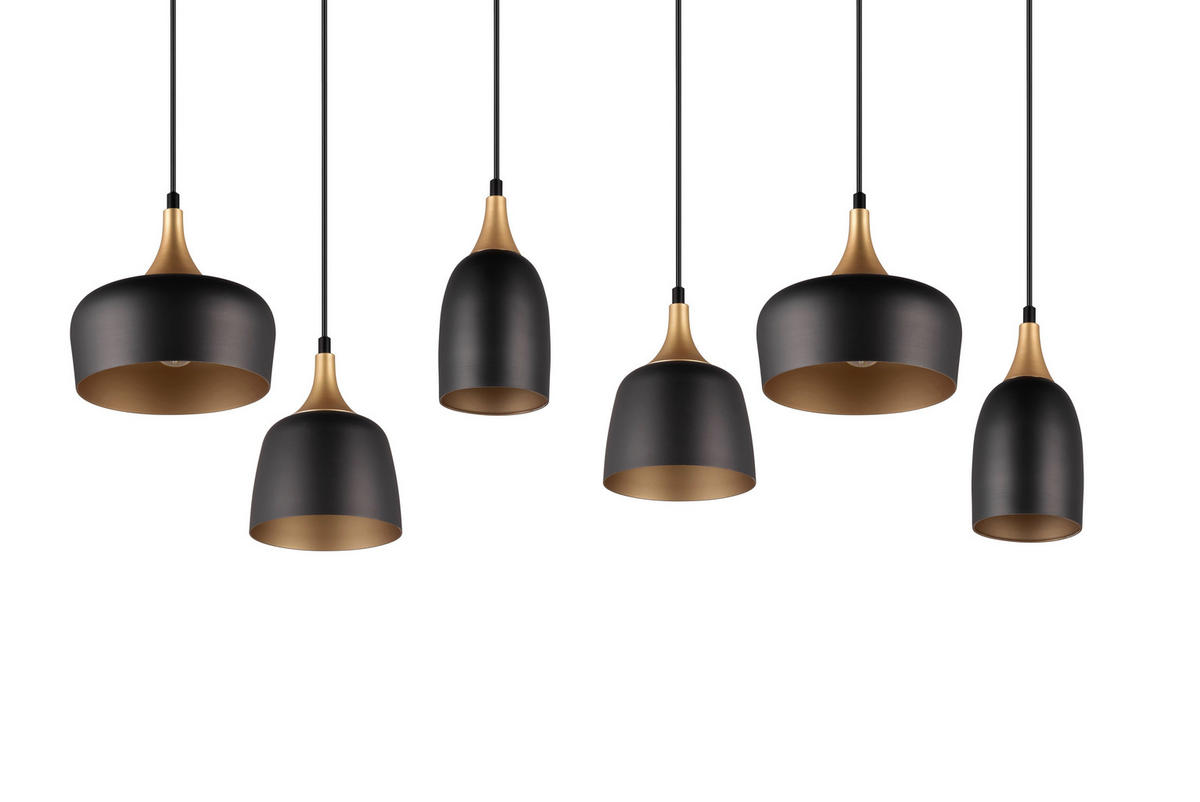 HÄNGELEUCHTE 90,5/32,5/150 cm    - Schwarz, Design, Metall (90,5/32,5/150cm) - Trio Leuchten