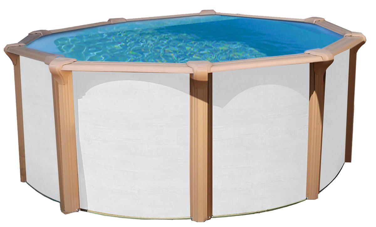 POOL 550/132 cm  - Braun/Weiß, Basics, Kunststoff (550/132cm)