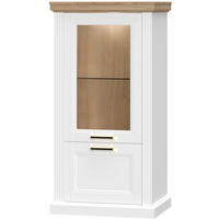 VITRINA, barve grafita - barve grafita, Design, kovina/leseni material (66/132/48cm) - Landscape