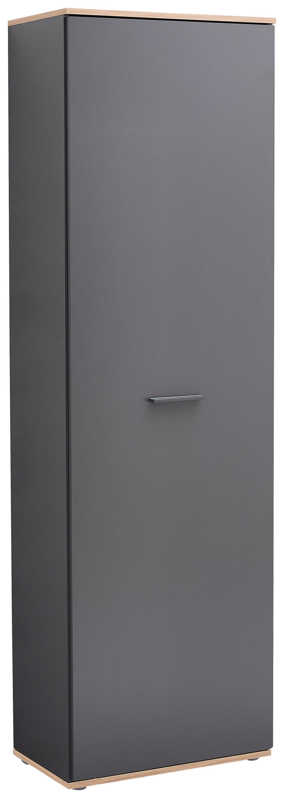 PREDSIEŇOVÁ SKRIŇA, antracitová, 60/199/38 cm - sivá/antracitová, Design, kompozitné drevo/plast (60/199/38cm) - Xora