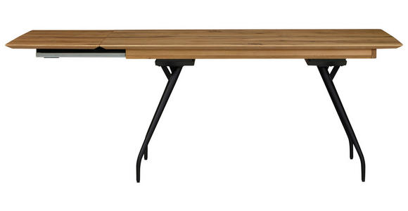AUSZIEHTISCH Schwarz, Eichefarben rechteckig ausziehbar, in verschiedenen Größen erhältlich - Eichefarben/Schwarz, Design, Holz/Holzwerkstoff (160(210)/90/76cm) - Moderano