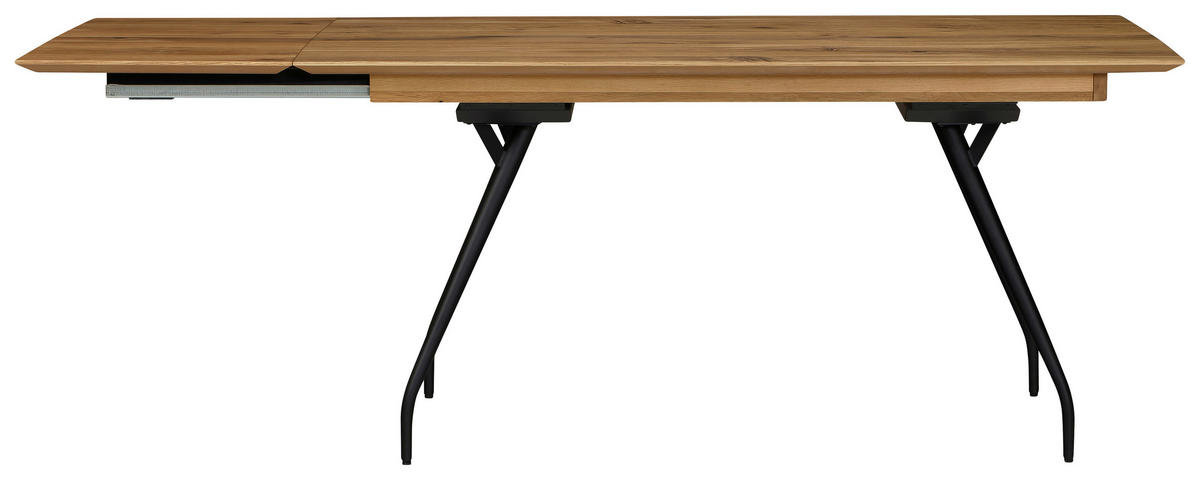 AUSZIEHTISCH Eichefarben, Bronzefarben rechteckig  ausziehbar, in verschiedenen Größen erhältlich  - Eichefarben/Schwarz, Design, Holz/Holzwerkstoff (160(210)/90/76cm) - Moderano