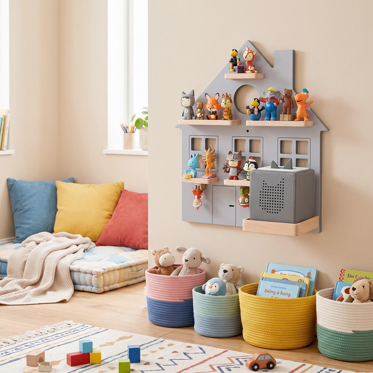 KINDERREGAL  - Grau, Modern, Holzwerkstoff (42/44/19cm) - Livetastic