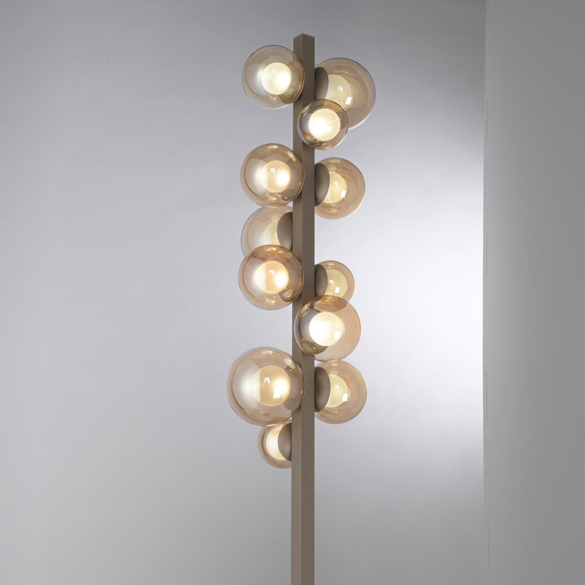 LED SVJETILJKA PODNA  - brončane boje, Basics, staklo/metal (26/24/160cm)