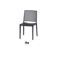 STAPELSTUHL in Kunststoff Anthrazit  - Anthrazit, Basics, Kunststoff (46/80/56cm) - Siena Garden