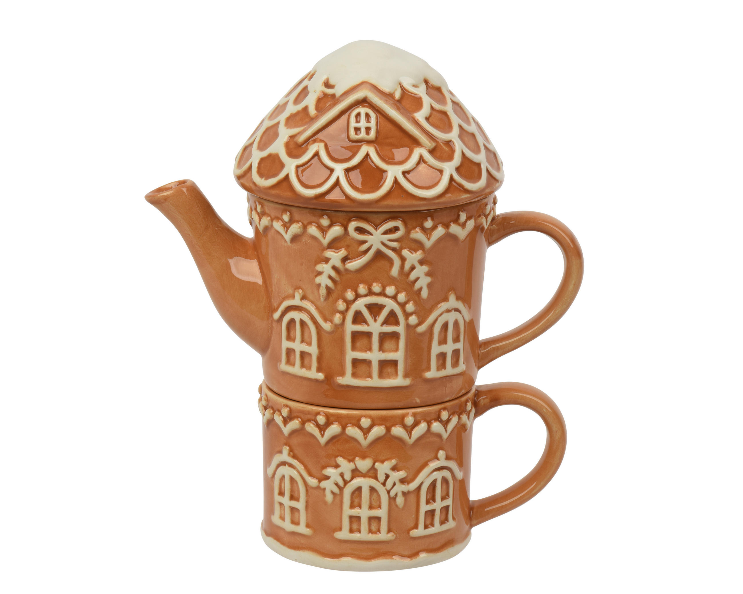 TEEKANNENSET  - Braun, Basics, Keramik (19/12/23cm)