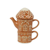 TEEKANNENSET  - Braun, Basics, Keramik (19/12/23cm)