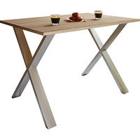 ESSTISCH Silberfarben, Sonoma Eiche  - Silberfarben/Sonoma Eiche, Basics, Holzwerkstoff (140/80/76cm) - MID.YOU