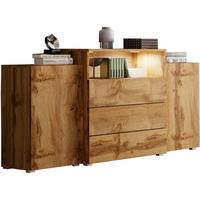 SIDEBOARD  in 150/68,7/32,5 cm  - Eiche Wotan/Grau, LIFESTYLE, Holzwerkstoff/Kunststoff (150/68,7/32,5cm) - P & B