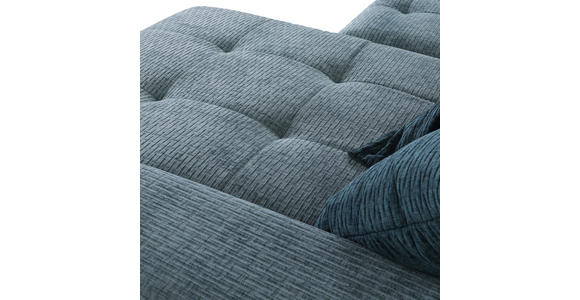 ECKSOFA Blau, Petrol Flachgewebe  - Blau/Petrol, KONVENTIONELL, Holz/Textil (270/190cm) - Carryhome